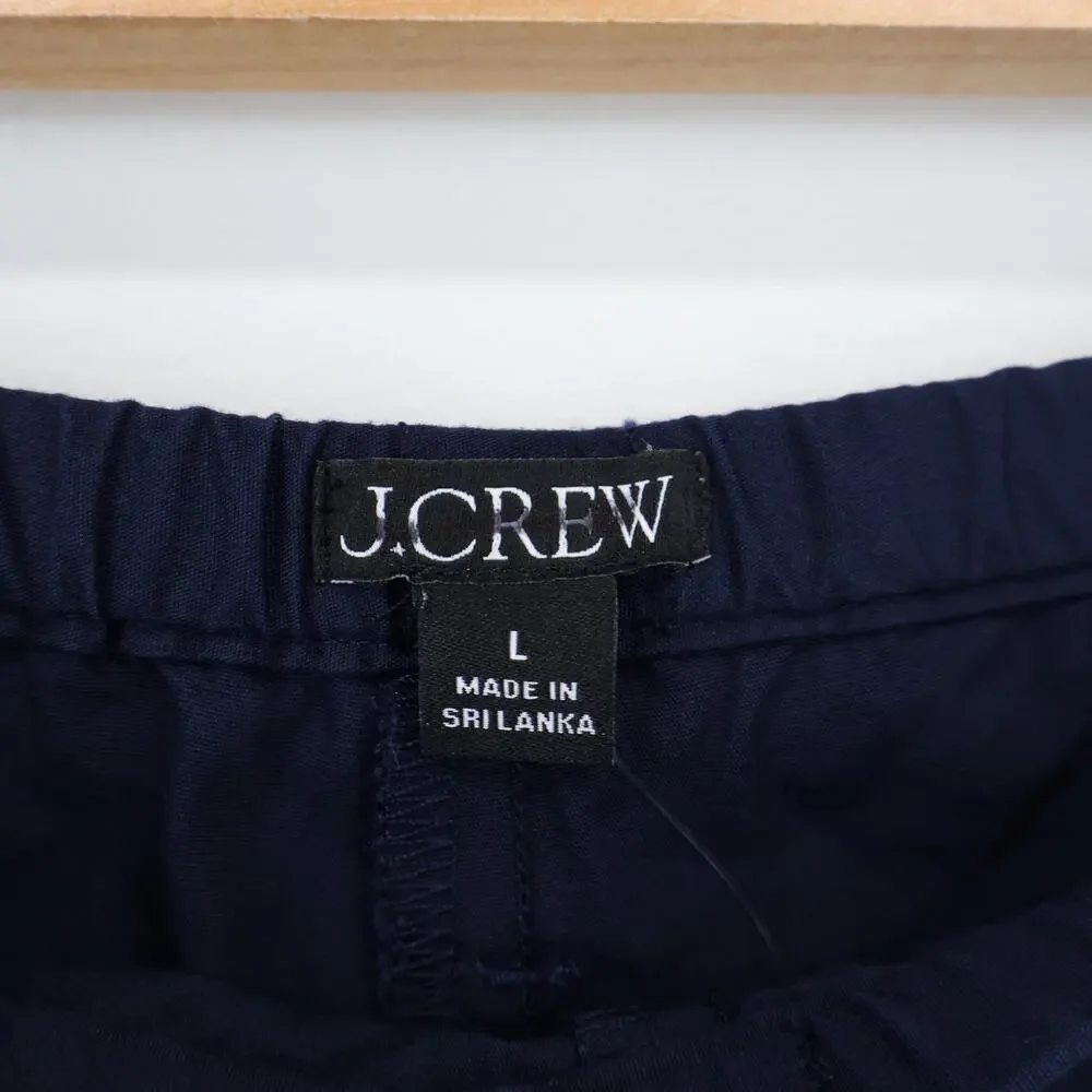 J.Crew Luna Utility Pant Navy Blue Removable Paracord Belt Size Large NWT